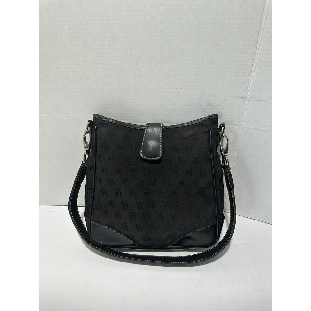 DOONEY & BOURKE HANDBAG PURSE Classic Vintage Logo Black shoulder bag Madein USA